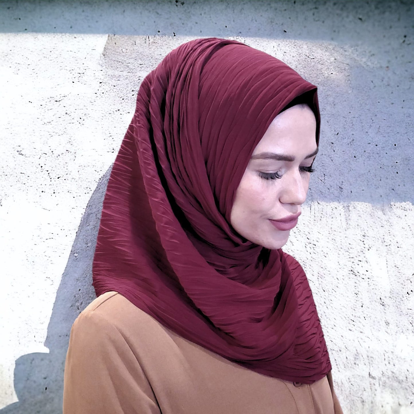 Scarf - Hijab - Pleated Chiffon