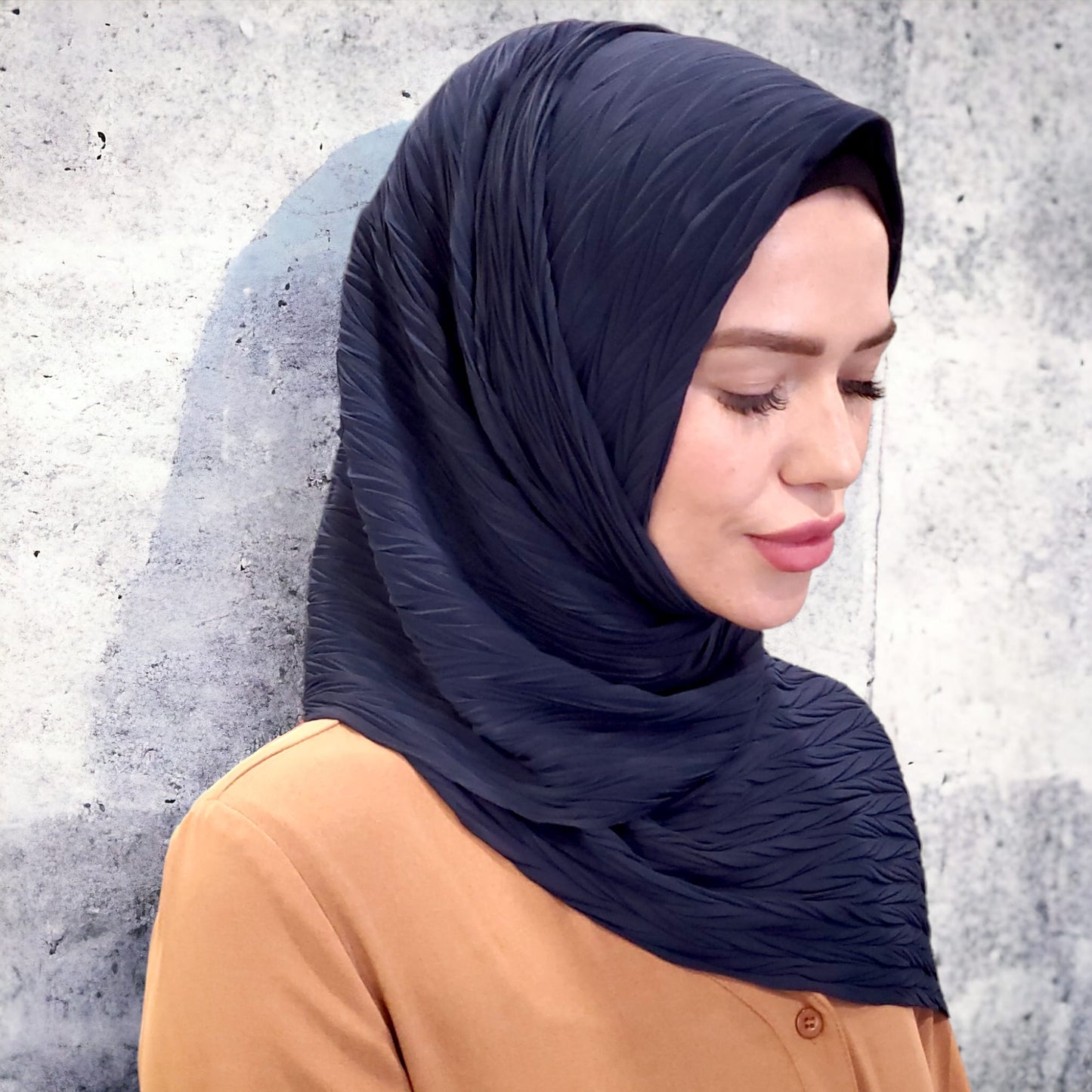 Scarf - Hijab - Pleated Chiffon