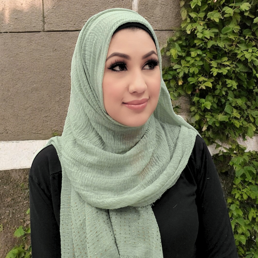 Scarf - Hijab - Crinkle Stud