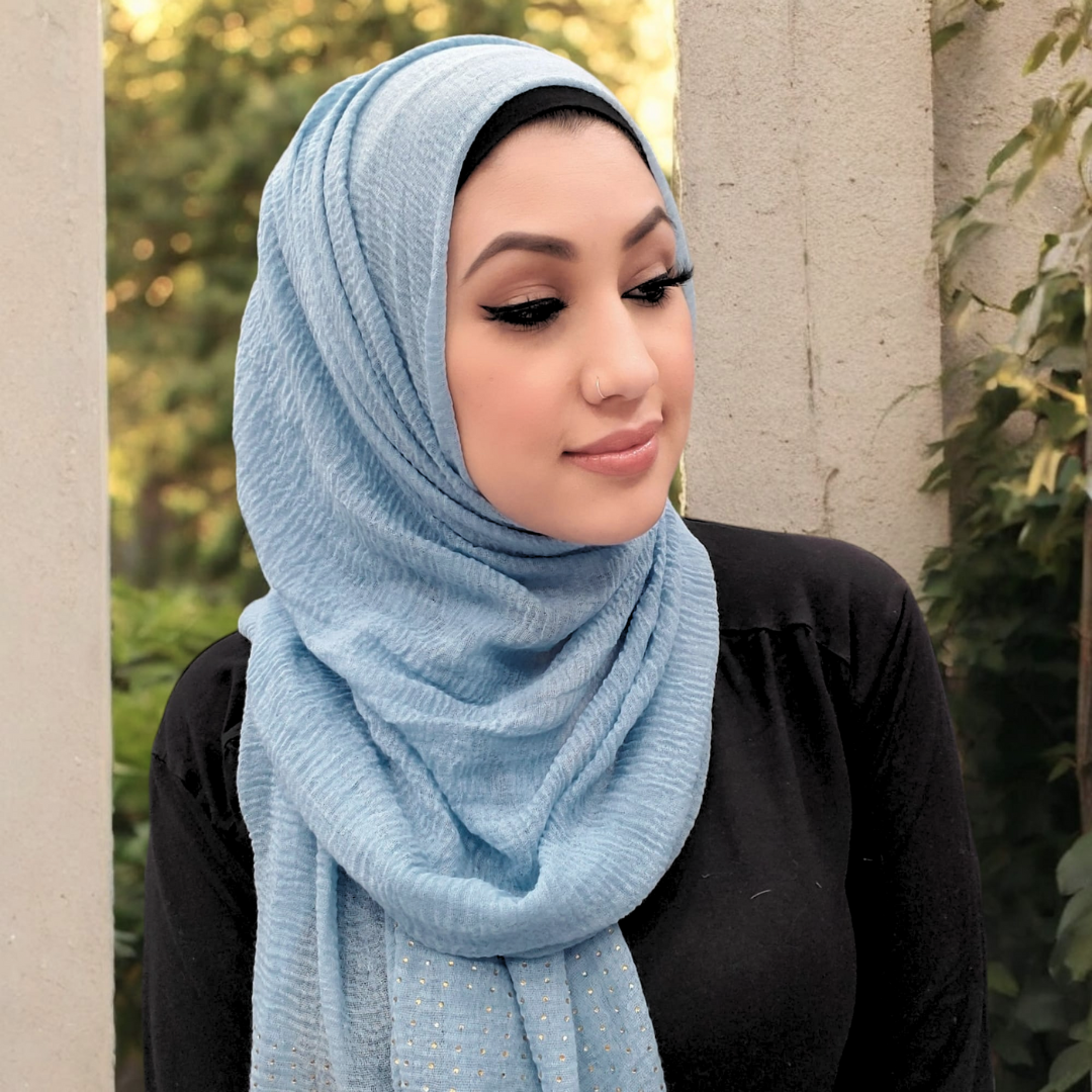 Scarf - Hijab - Crinkle Stud