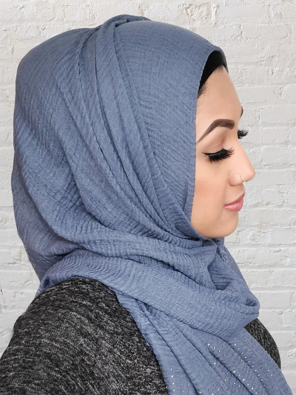 Scarf - Hijab - Crinkle Stud