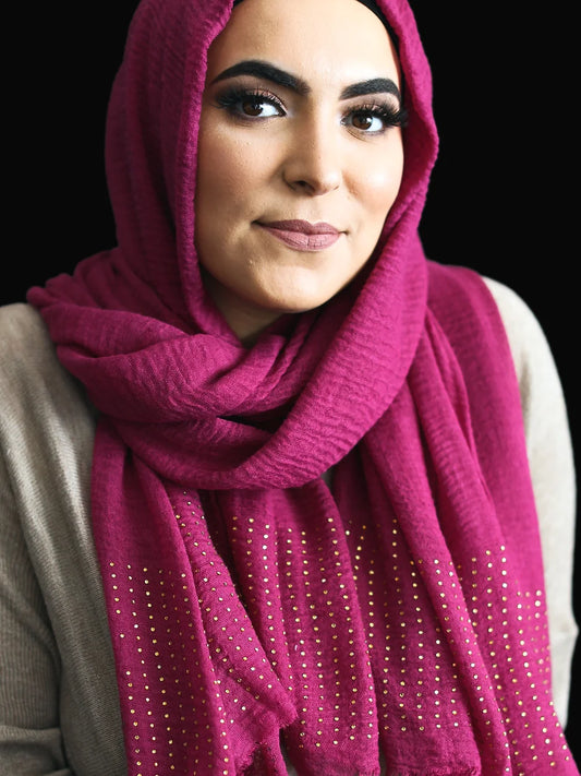 Scarf - Hijab - Crinkle Stud